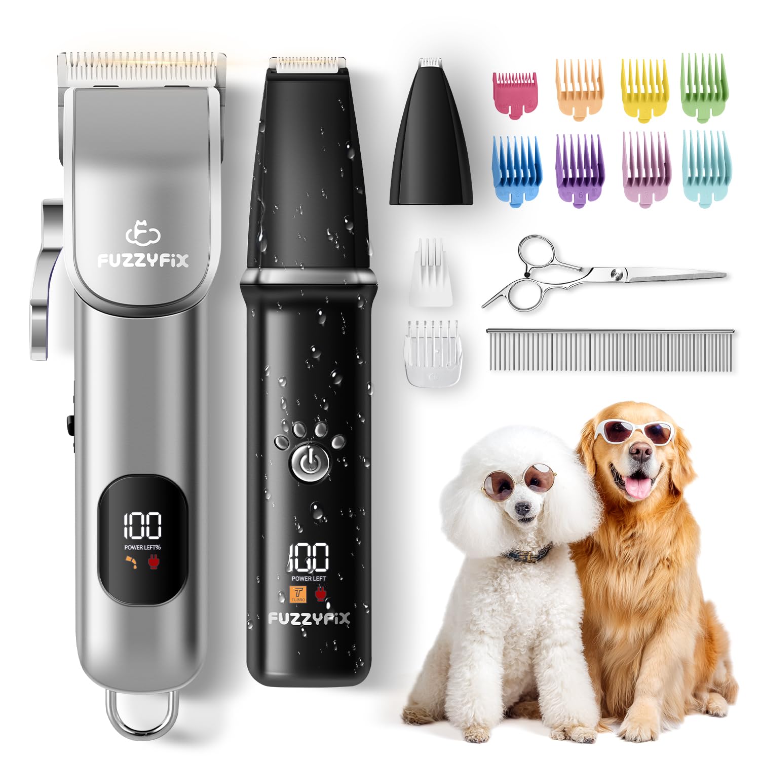FuzzyFix kit de grooming para perros, preparado para uso doméstico y rápido