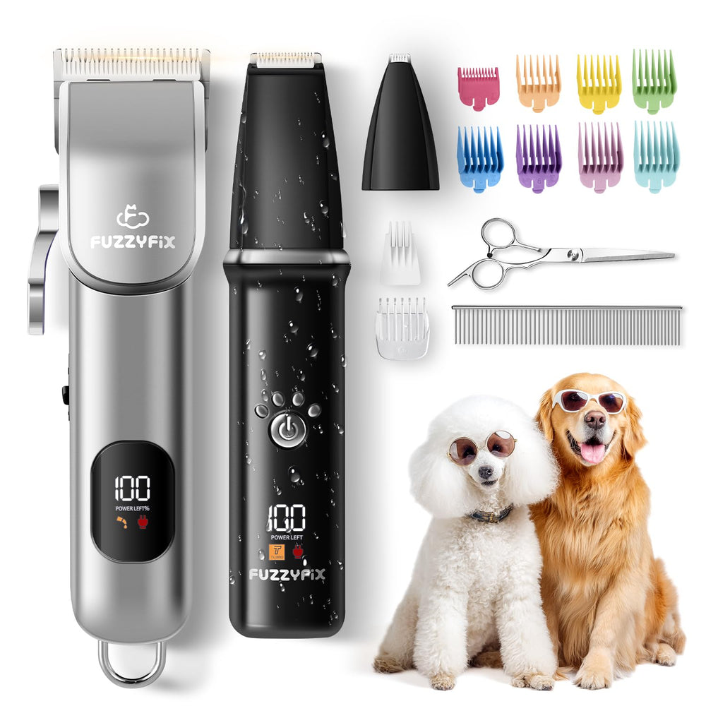 FuzzyFix kit de grooming para perros, preparado para uso doméstico y rápido
