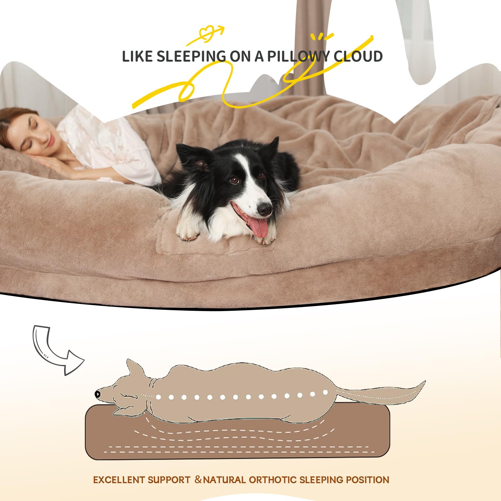 Almohada de apoyo para cuello en la cama humana Fvkind