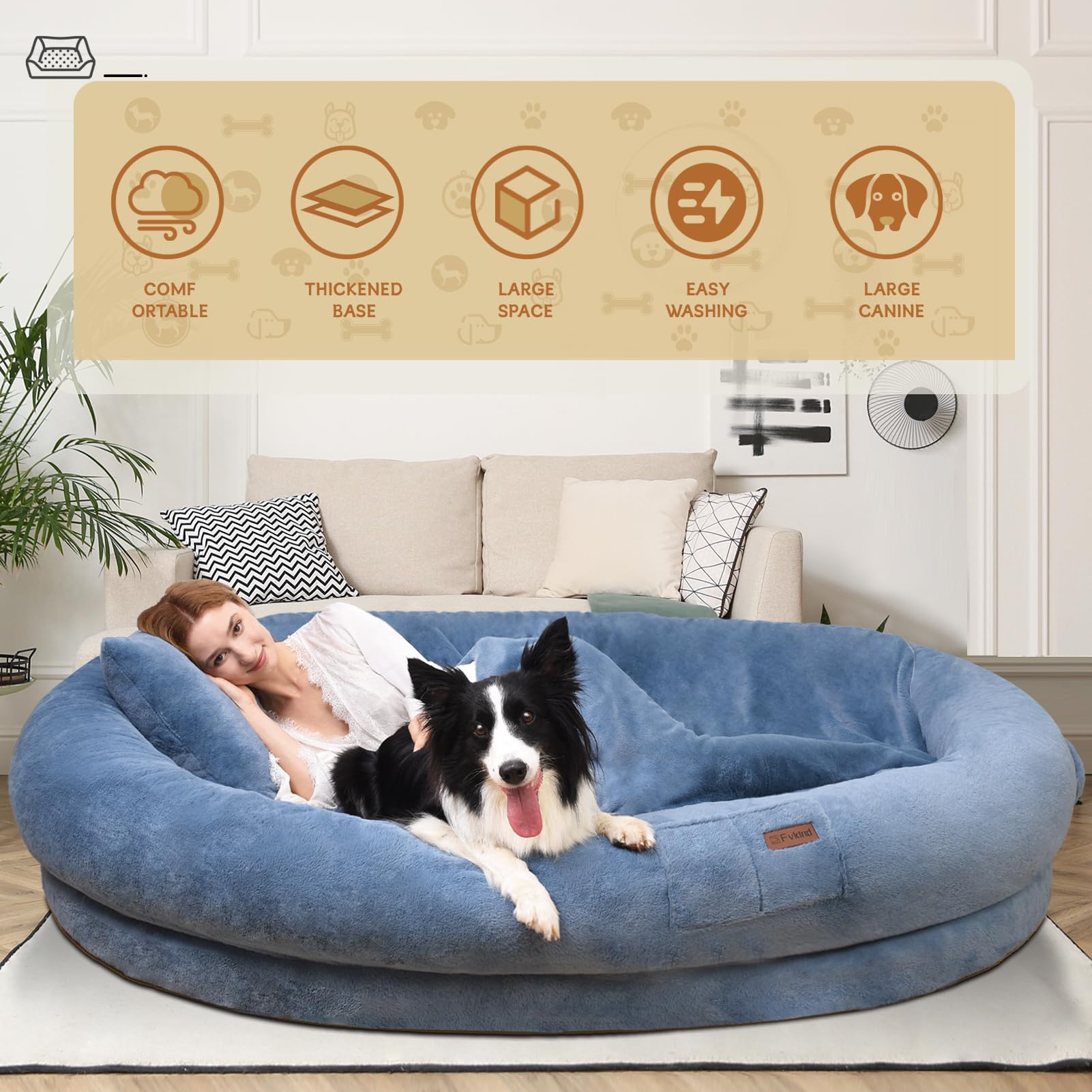 Funda lavable de la cama Fvkind con cierre seguro para limpieza rápida