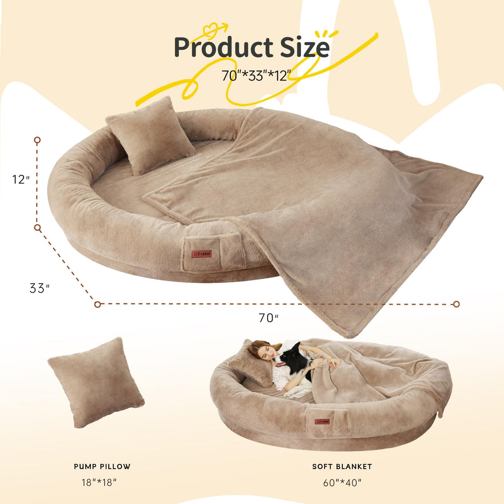Funda lavable de la cama humana Fvkind con capa impermeable