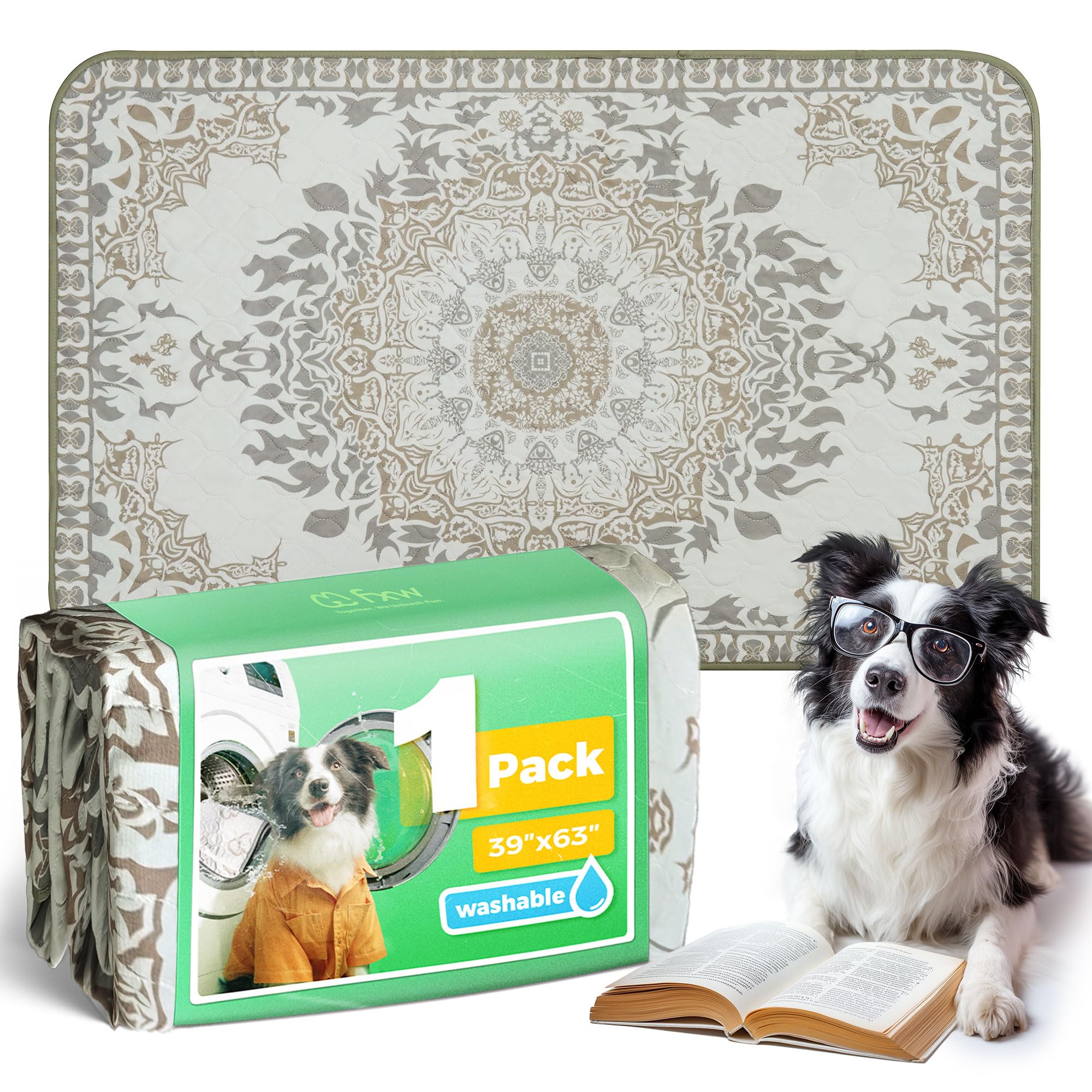 FXW almohadilla lavable para perros, absorbe líquidos y mantiene seca el área de juego