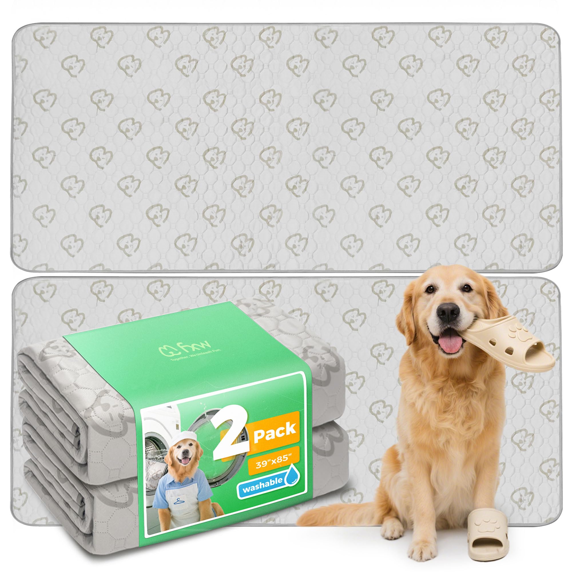 FXW almohadilla para perro lavable con capa gruesa ofrece absorción confiable.