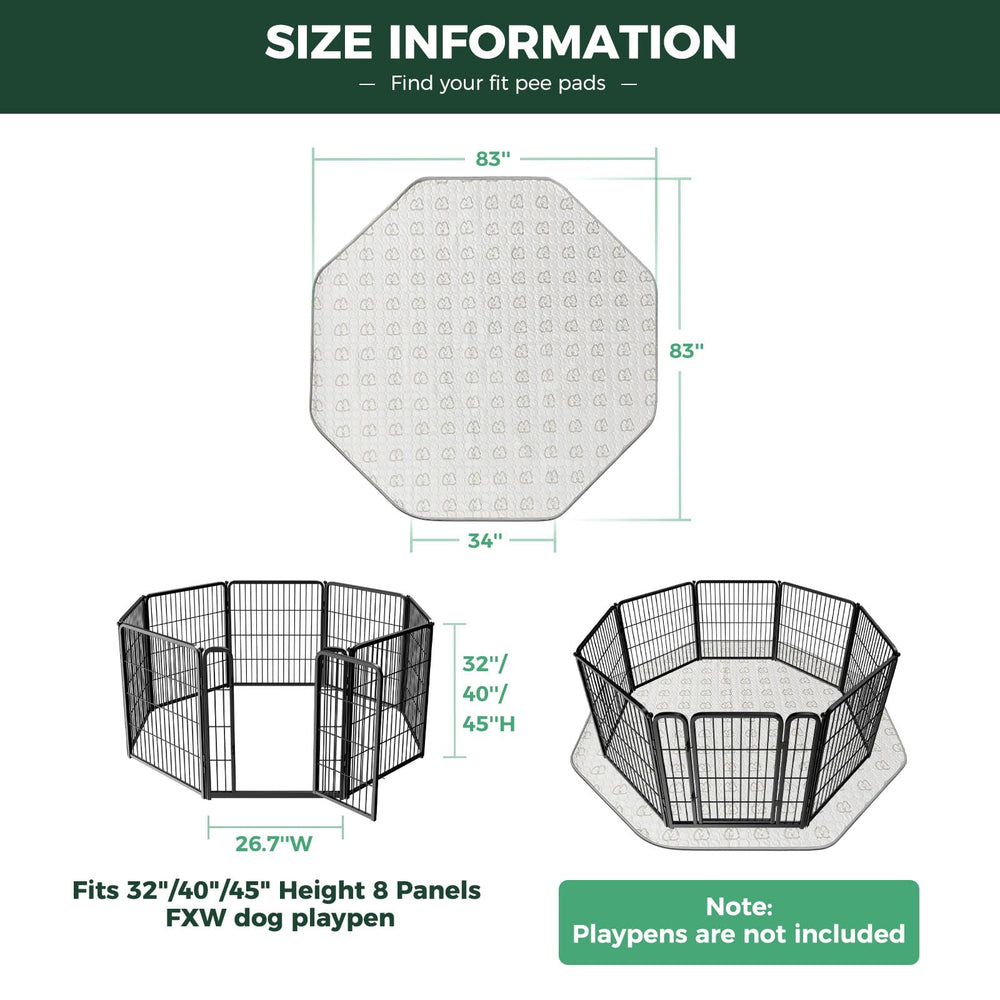 FXW almohadillas compatibles con playpen FXW de 8 paneles, duraderas y reutilizables.