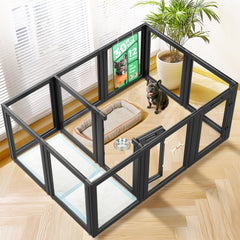 FXW AuraSpace paneles transparentes para vigilar al perro en todo momento.