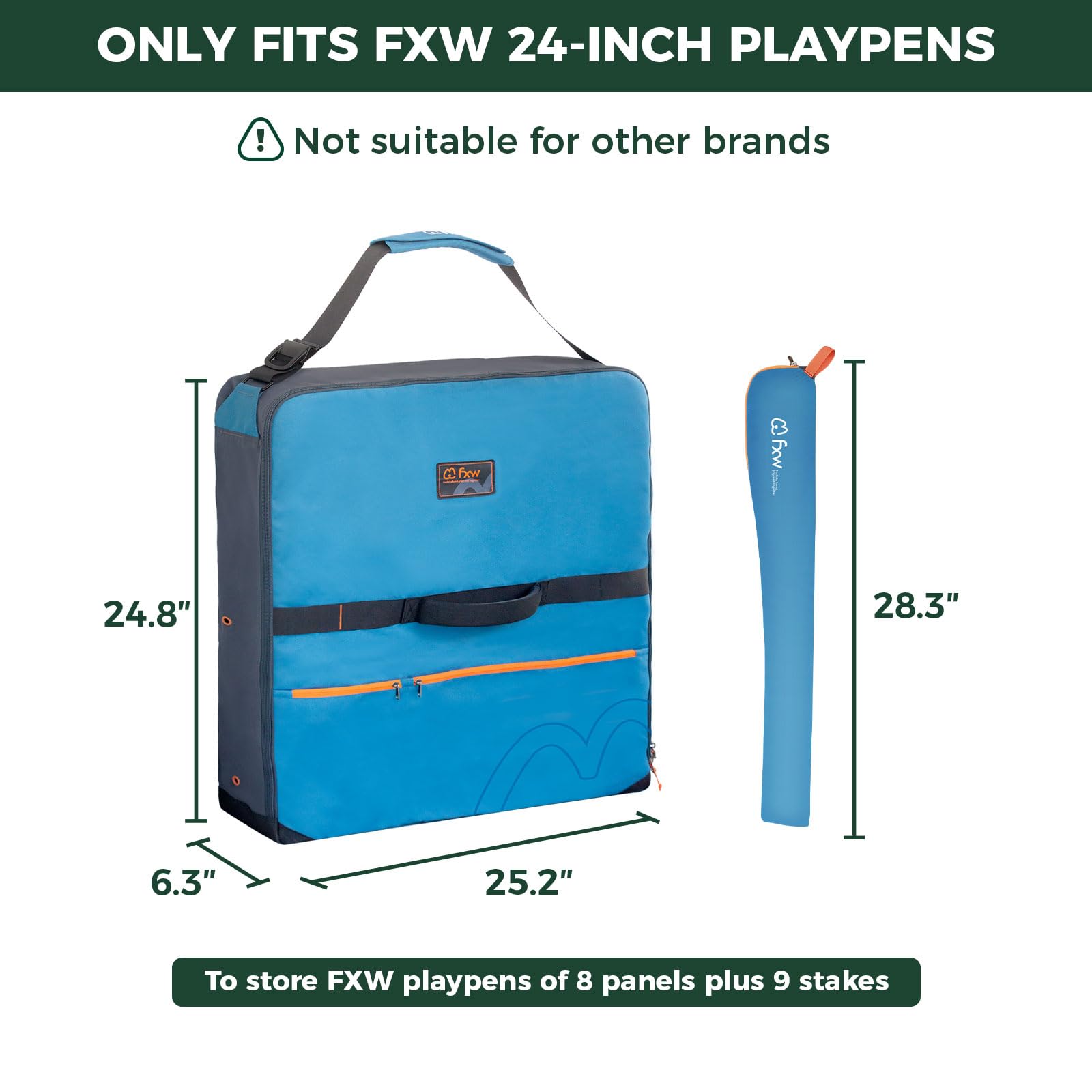 FXW bolsillos delanteros para accesorios, útiles durante el viaje