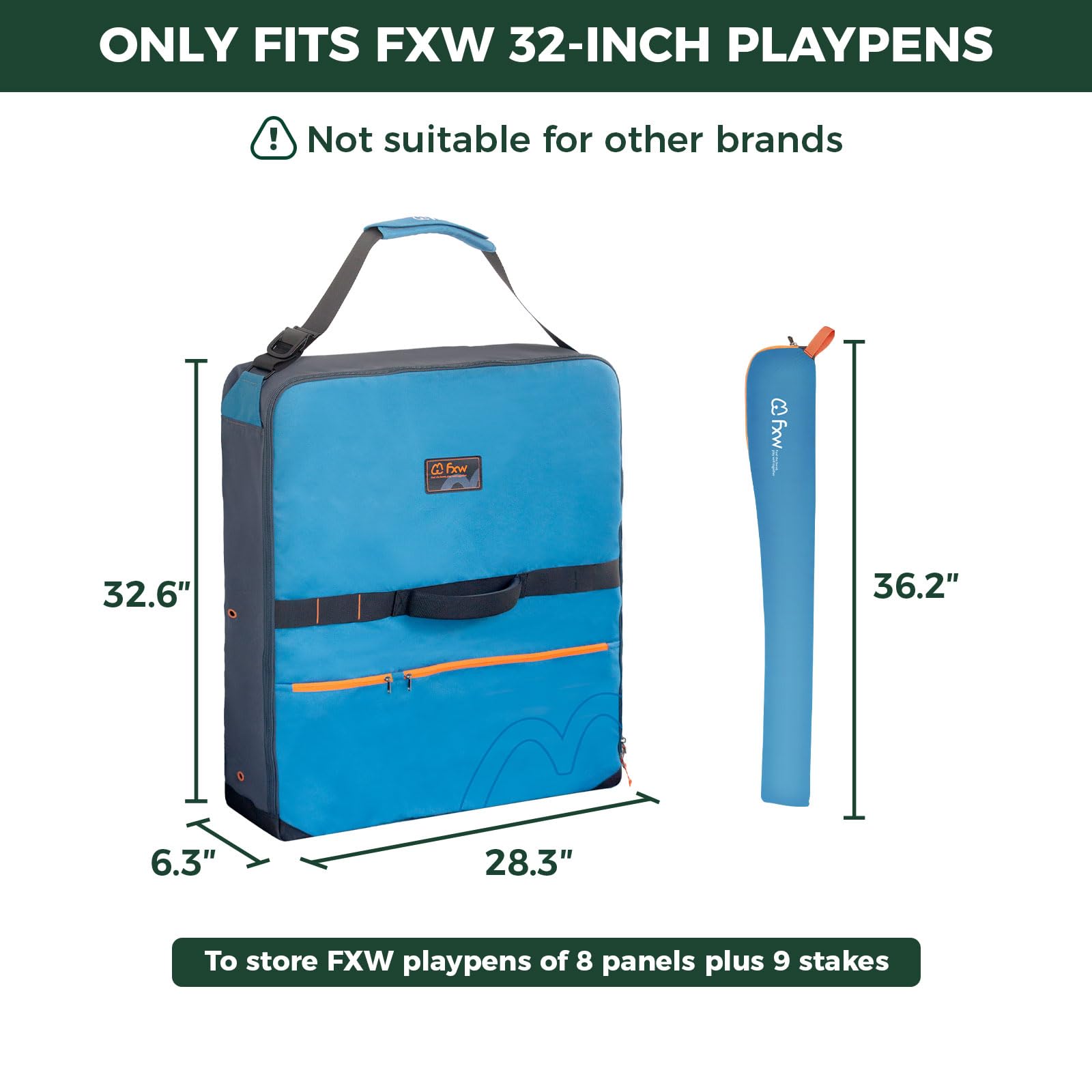 Mochila frontal y bolsillos, FXW bolsa para jaula de perro 32 pulgadas, espacio para accesorios.