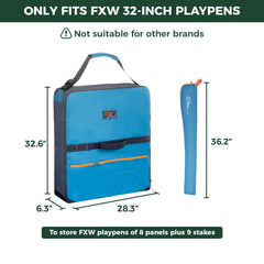 Mochila frontal y bolsillos, FXW bolsa para jaula de perro 32 pulgadas, espacio para accesorios.