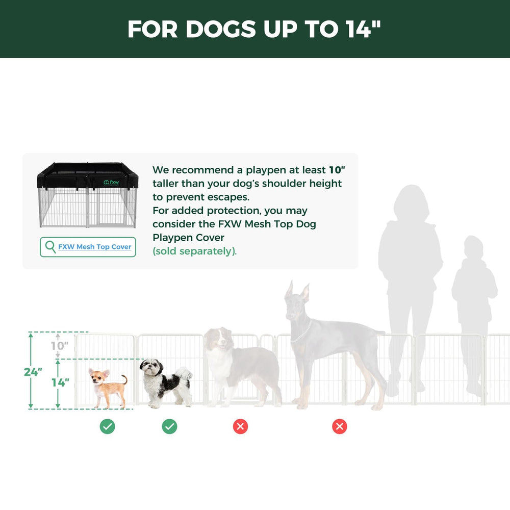 FXW Homeplus corral interior para perros, puerta sin umbral para acceso cómodo