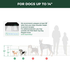 FXW Homeplus corral interior para perros, puerta sin umbral para acceso cómodo
