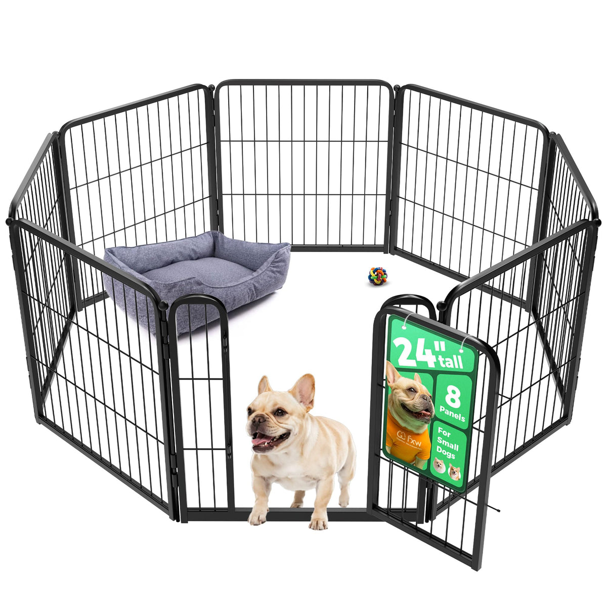 FXW Homeplus Unleashed: pen interior de 8 paneles para mantener al perro seguro