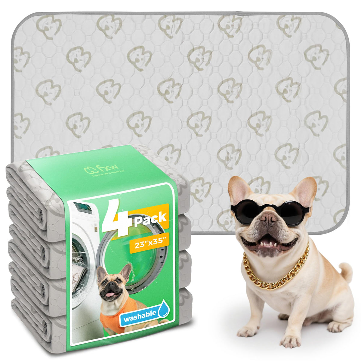 FXW tapete lavable absorbente para perros en jaula, ideal para mantener seco el espacio