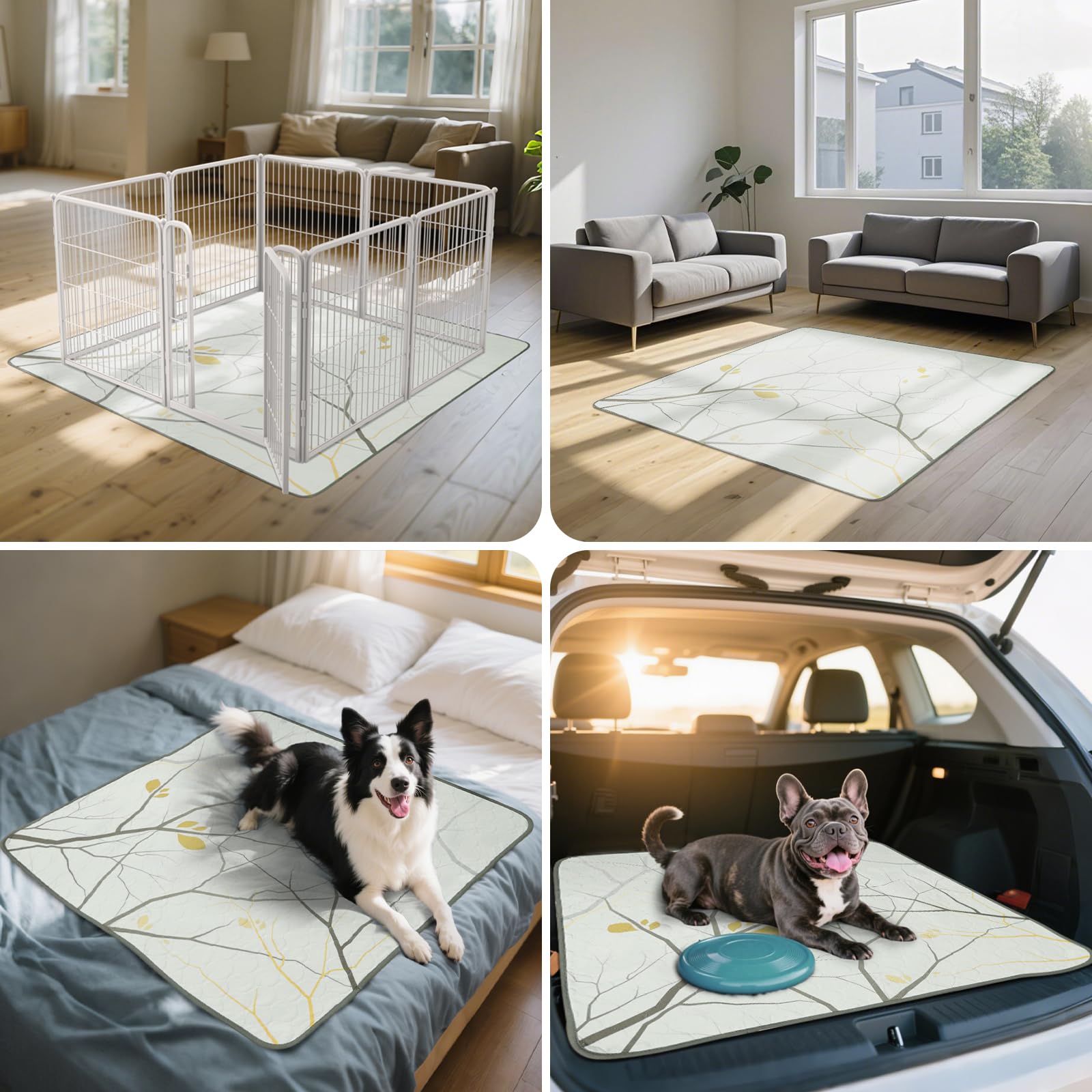 FXW tapete para áreas de juego de perros: absorbente y fácil de limpiar