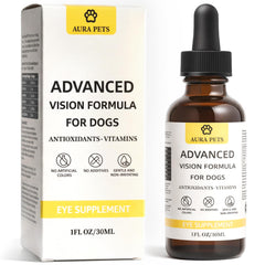 FYRKOA Aura Pets, dosis líquida para ojos, apoyo a la visión diaria del perro.
