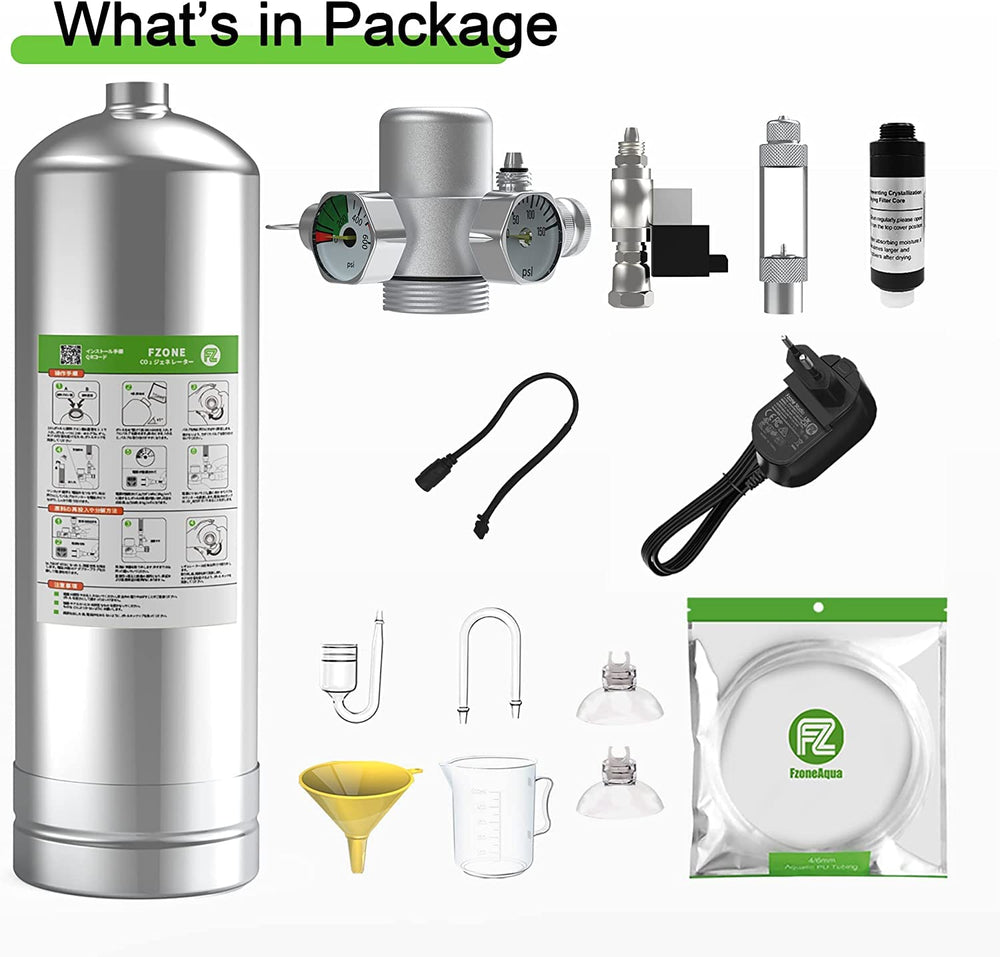 Kit CO2 FZONE para acuario, completo y listo para usar.