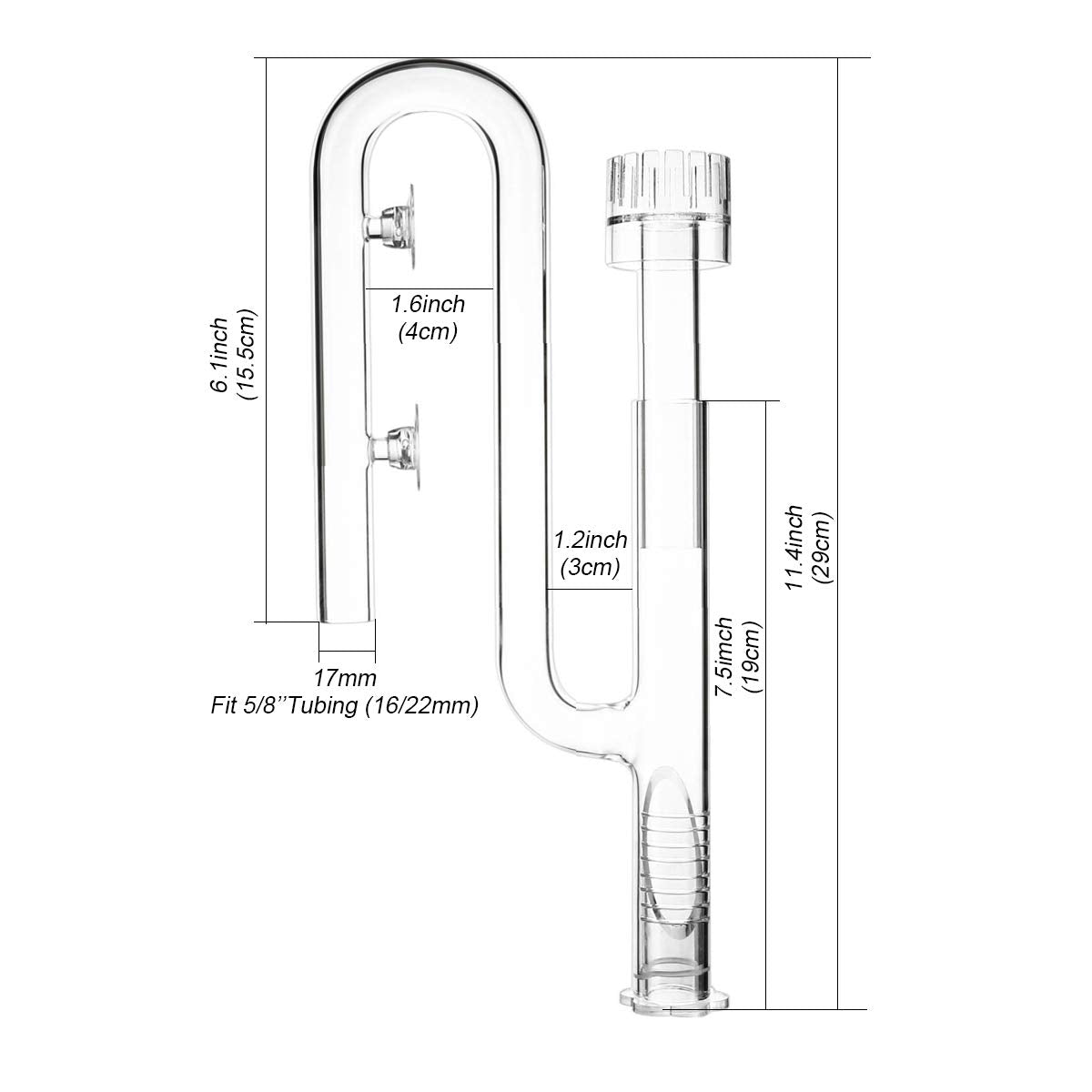 FZONE Lily Pipe entrada de vidrio para mangueras 5/8 pulgadas