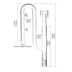 FZONE Lily Pipe entrada de vidrio para mangueras 5/8 pulgadas