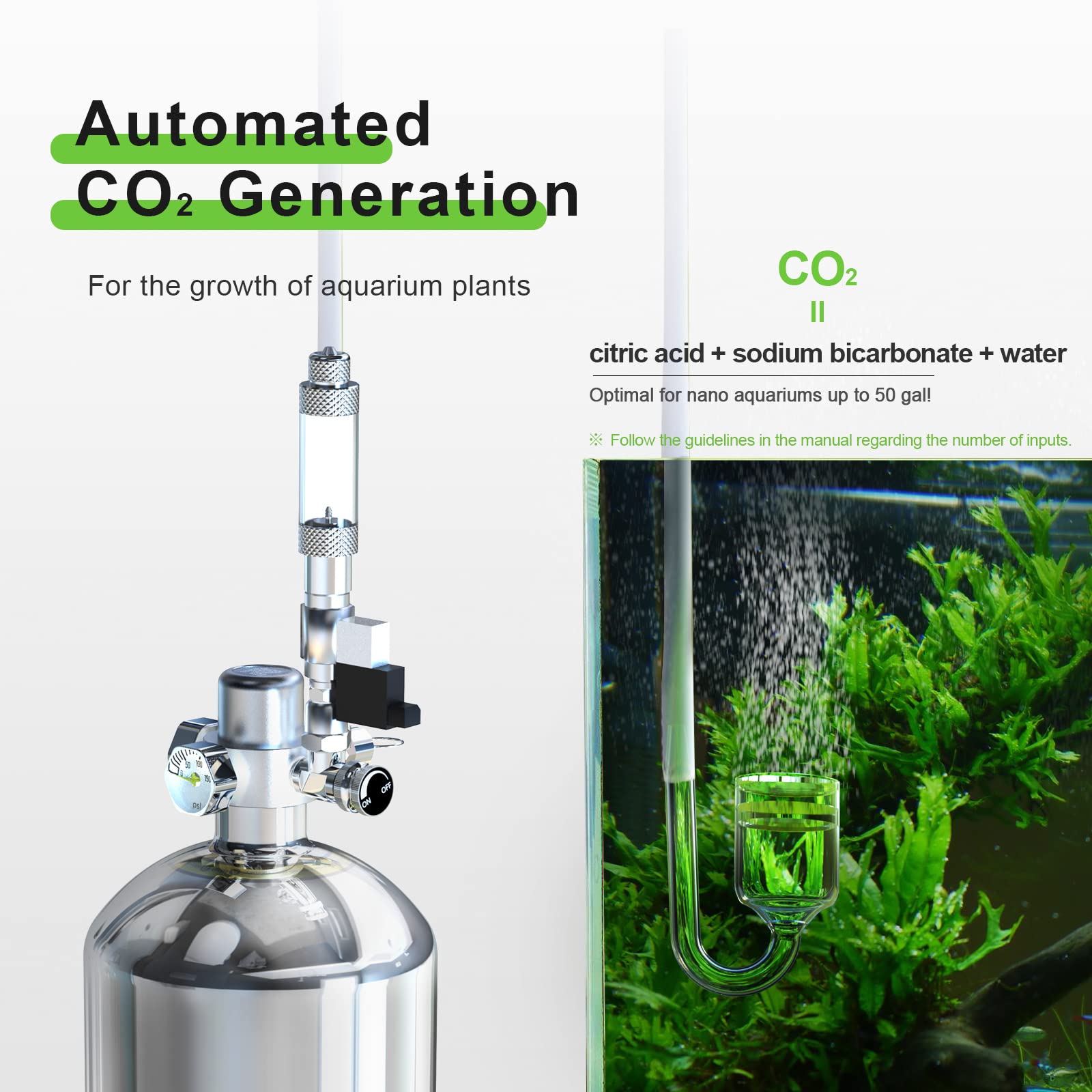 Regulador FZONE CO2 con precisión para ajuste fino del flujo.
