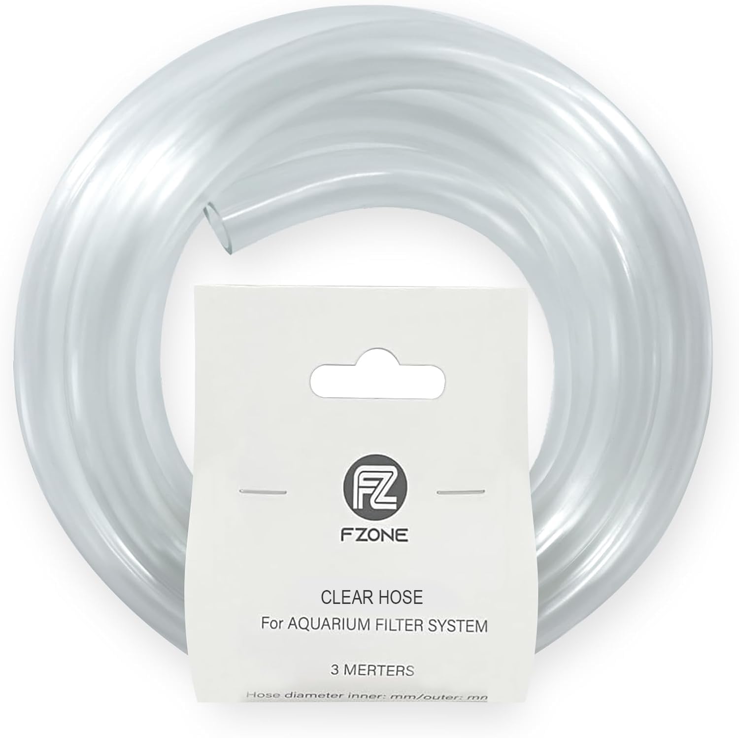 Tubo FZONE para acuario con claridad, ideal para filtración y circuitos.