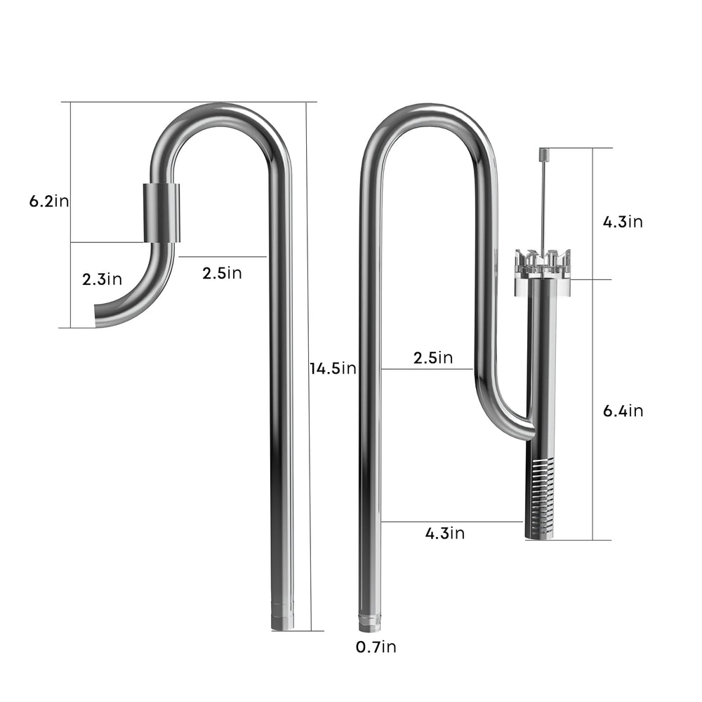 Tubo lirio de FZONE de salida con caudal estable para filtración.