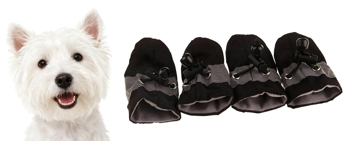 GabeFish botas antideslizantes para perros con ajuste seguro para paseos.