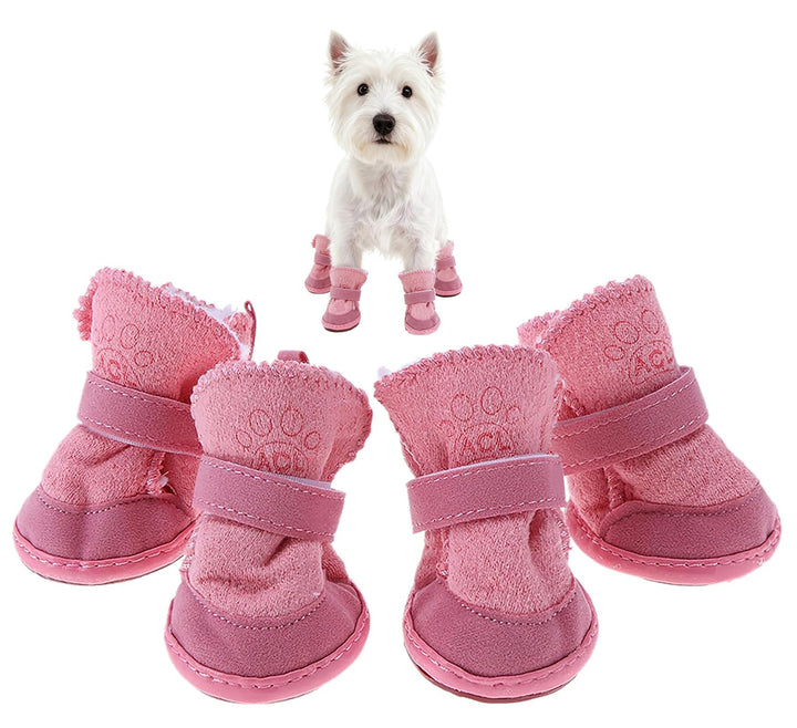 GabeFish botas invernales para cachorros con suela antideslizante para seguridad.