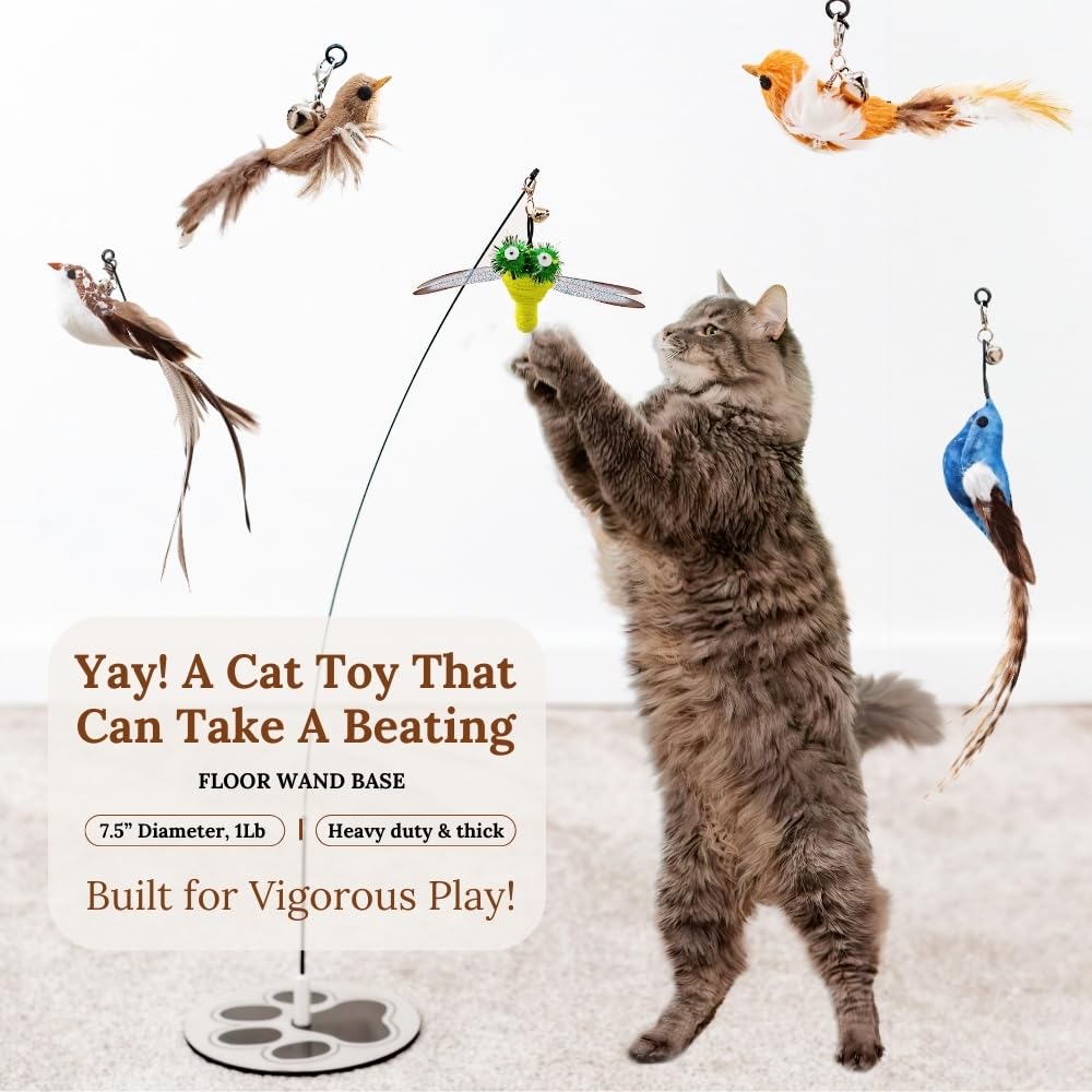 GADGETSOLOGY Juguete Pluma Gato, estimula caza y ejercicio diario.