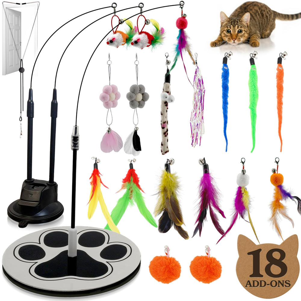 GADGETSOLOGY base-piso-interactivo para gatos, ejercicio diario.