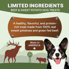 GAINES FAMILY FARMSTEAD snack sin granos, complemento saludable para entrenamiento y refuerzo positivo.