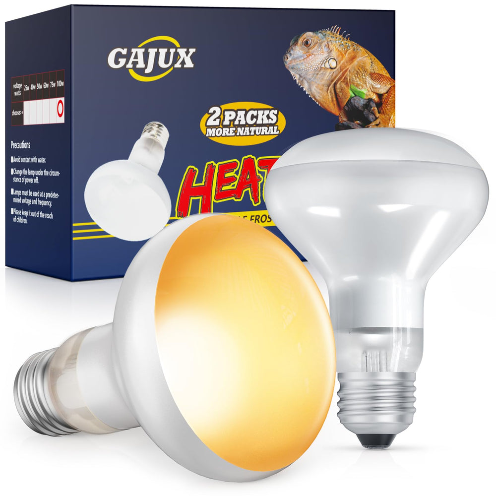 GAJUX lampara termica 75W para reptiles, crea zona cálida para descansar.