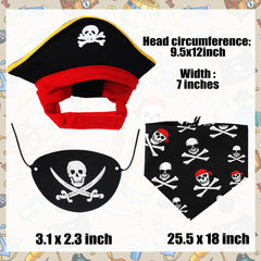 Bandana triangular pirata de GallaRato para cuello y estilo festivo.