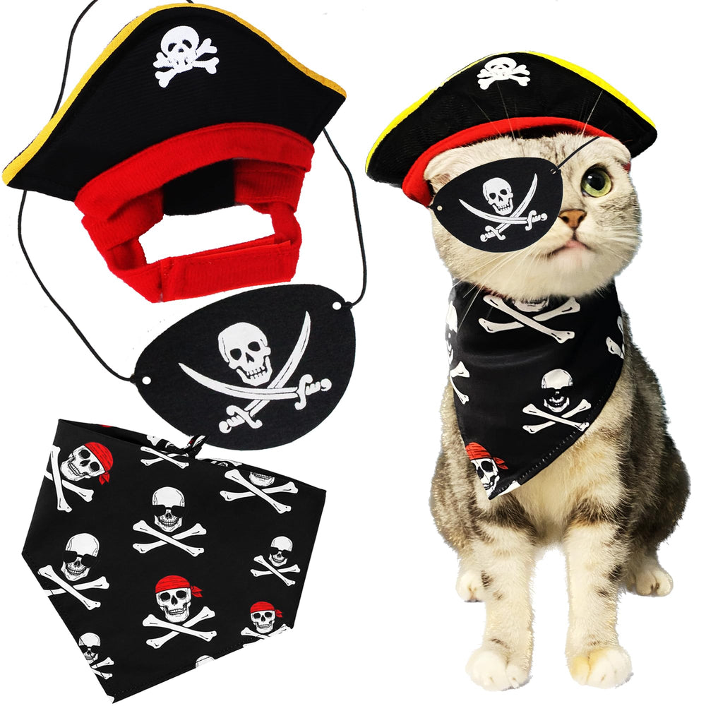 Sombrero pirata de GallaRato para mascota, ajuste cómodo para jugar y posar.
