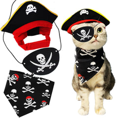 Sombrero pirata de GallaRato para mascota, ajuste cómodo para jugar y posar.