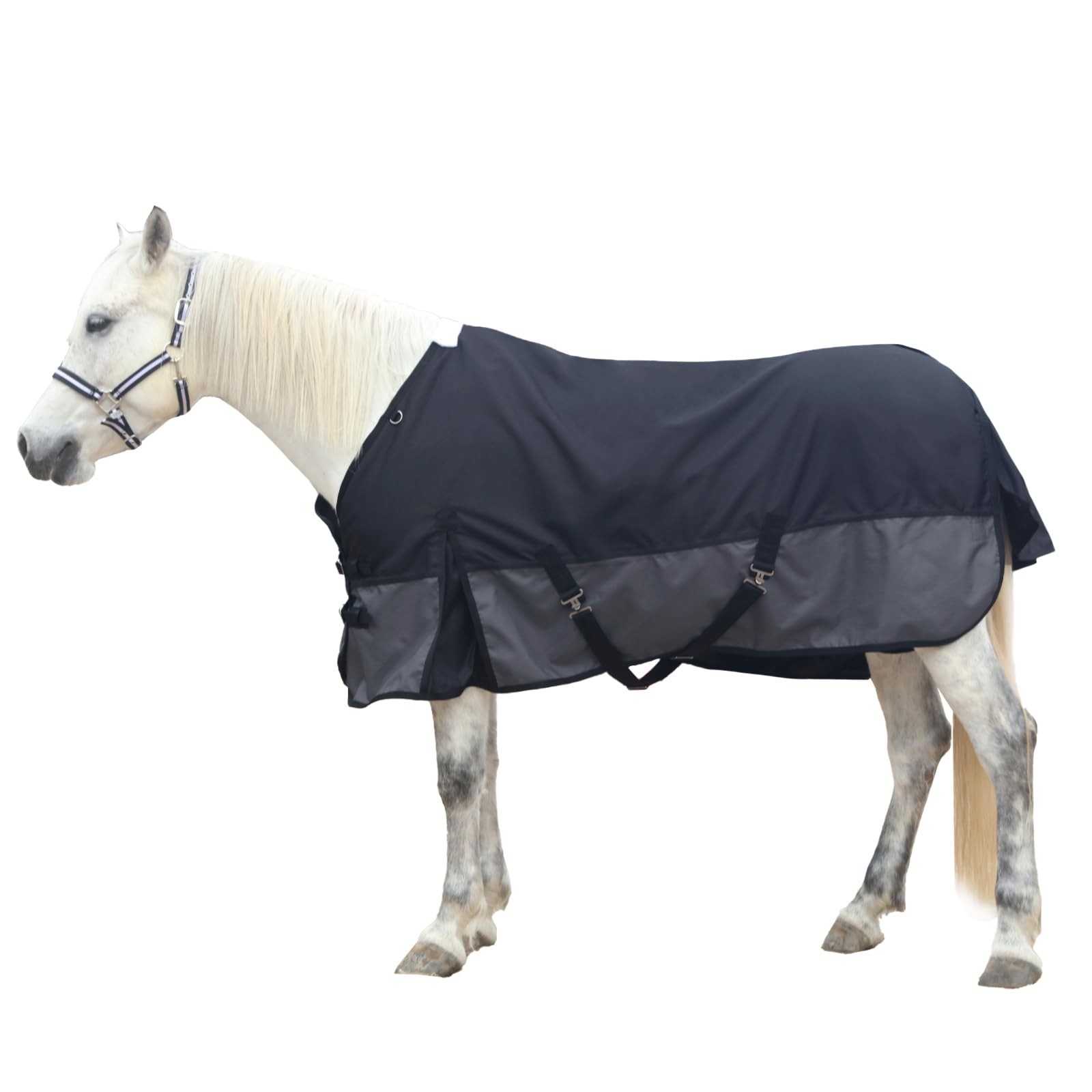 Gallopoff cobertor para lluvia 1200D protege al caballo seco y cómodo.