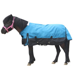 Manta Gallopoff para mini caballo, frontal, ligera e impermeable para días de lluvia en el recinto