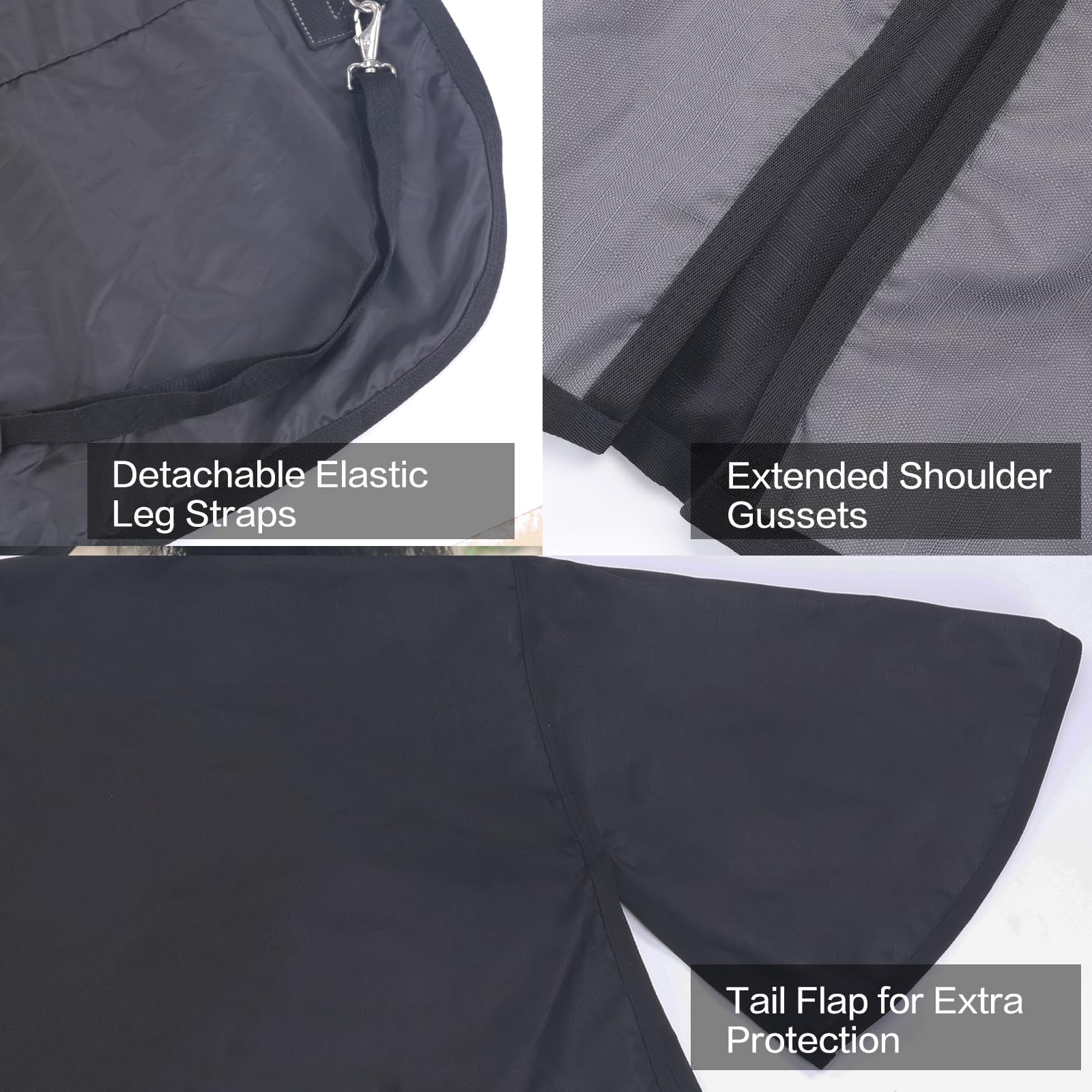 Gallopoff microfleece en la zona de los omóplatos aumenta comodidad.