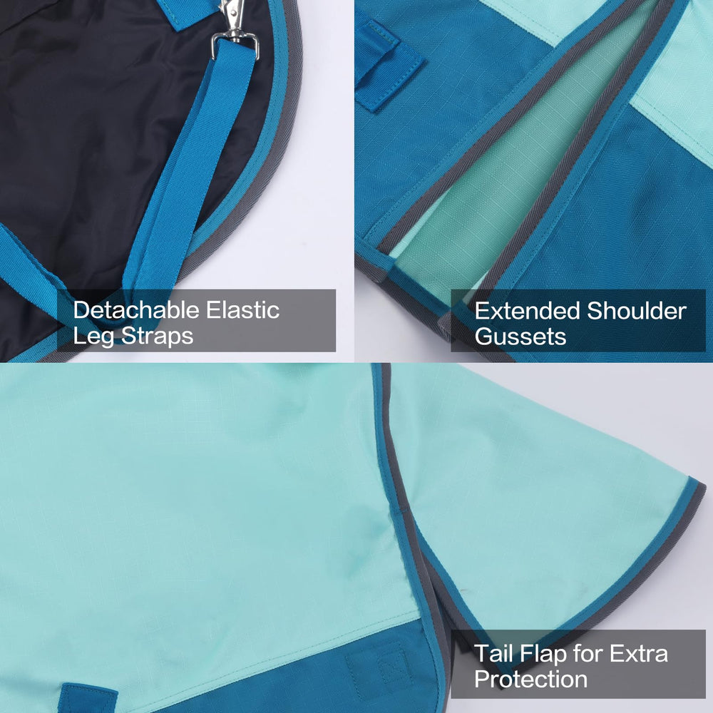 Tejido impermeable y transpirable Gallopoff Manta Turnout Mini protege contra la lluvia