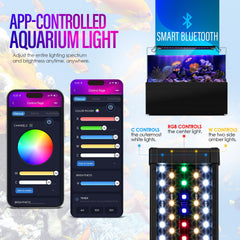 Luz de acuario Gamalta con colores personalizables para ambiente vibrante