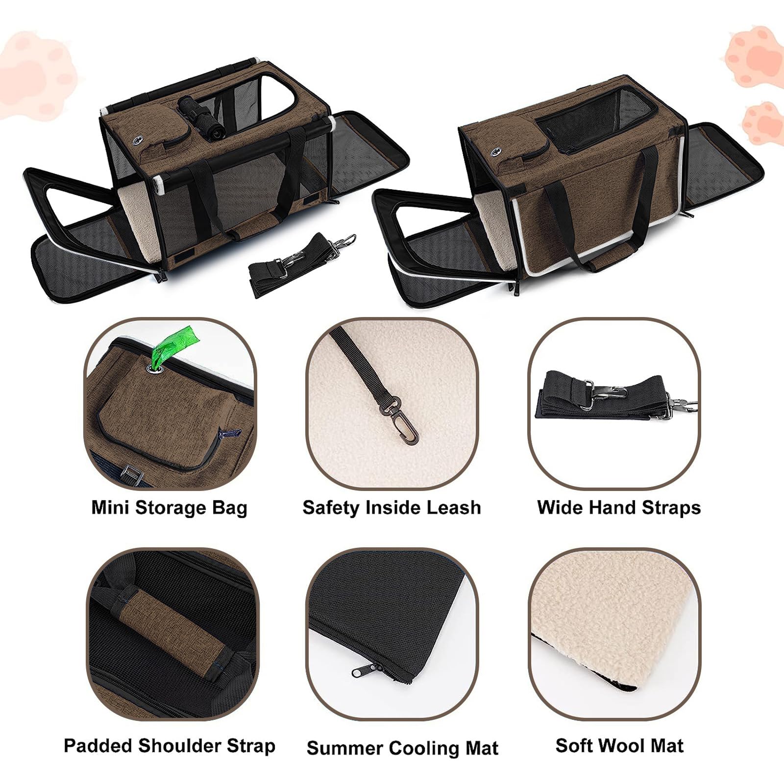 GAPZER bolsa transporte gato pliegable y ligera para ahorra espacio.