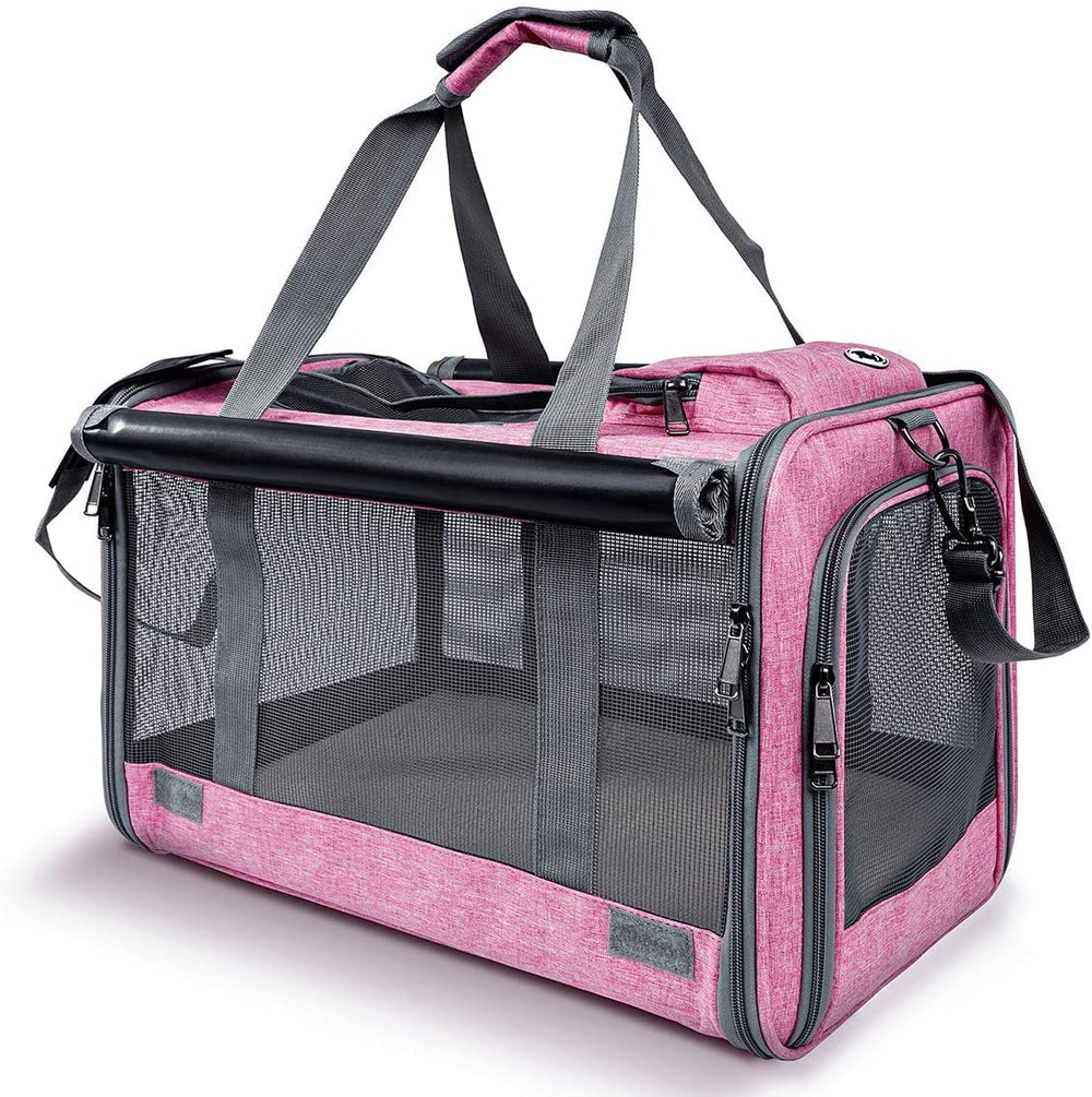 GAPZER bolsa transporte gatos grandes mostrando dimensiones para un cómodo recorrido