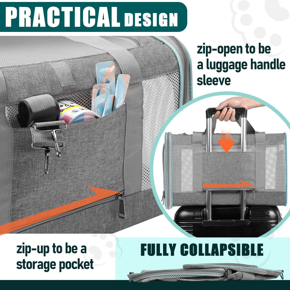 GAPZER Bolsa transporte gatos grandes, entrada superior: acceso rápido y cómodo.