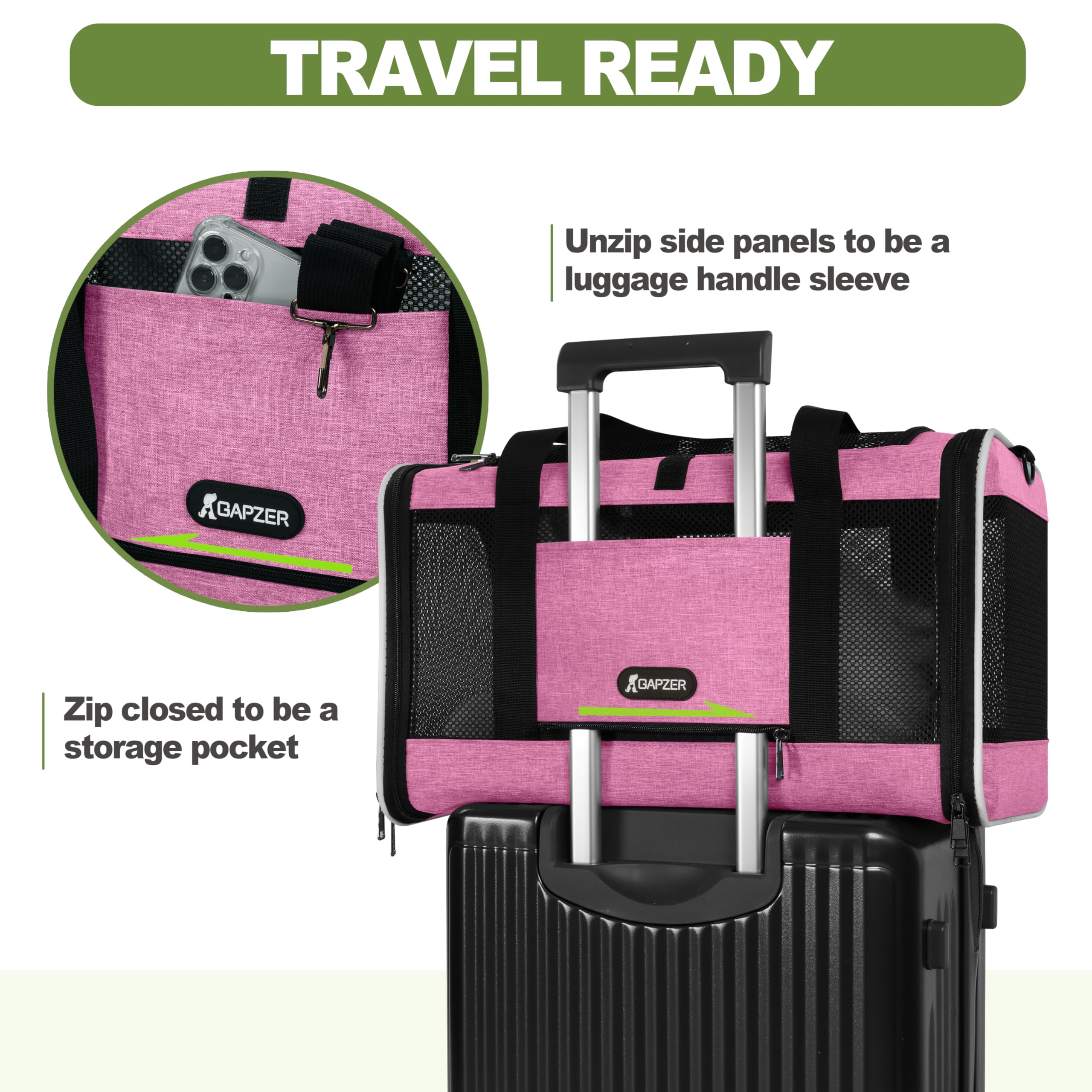 GAPZER carcasa plegable: almacenamiento compacto cuando no se usa.