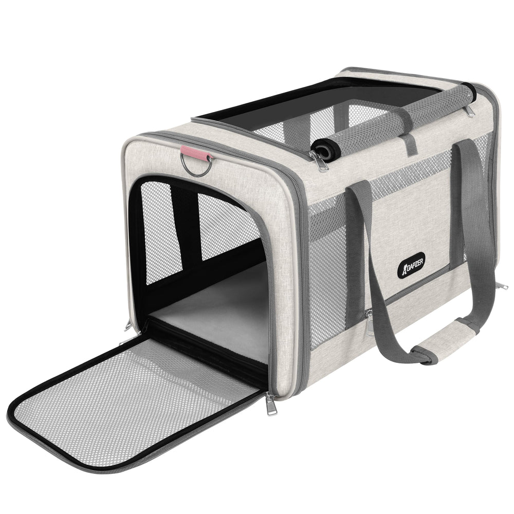 GAPZER transportín para gatos con apertura superior, cómodo para colocar y revisar en aeropuertos.