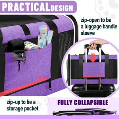 GAPZER transportín con suelo acolchado, soporte estable para mascotas.