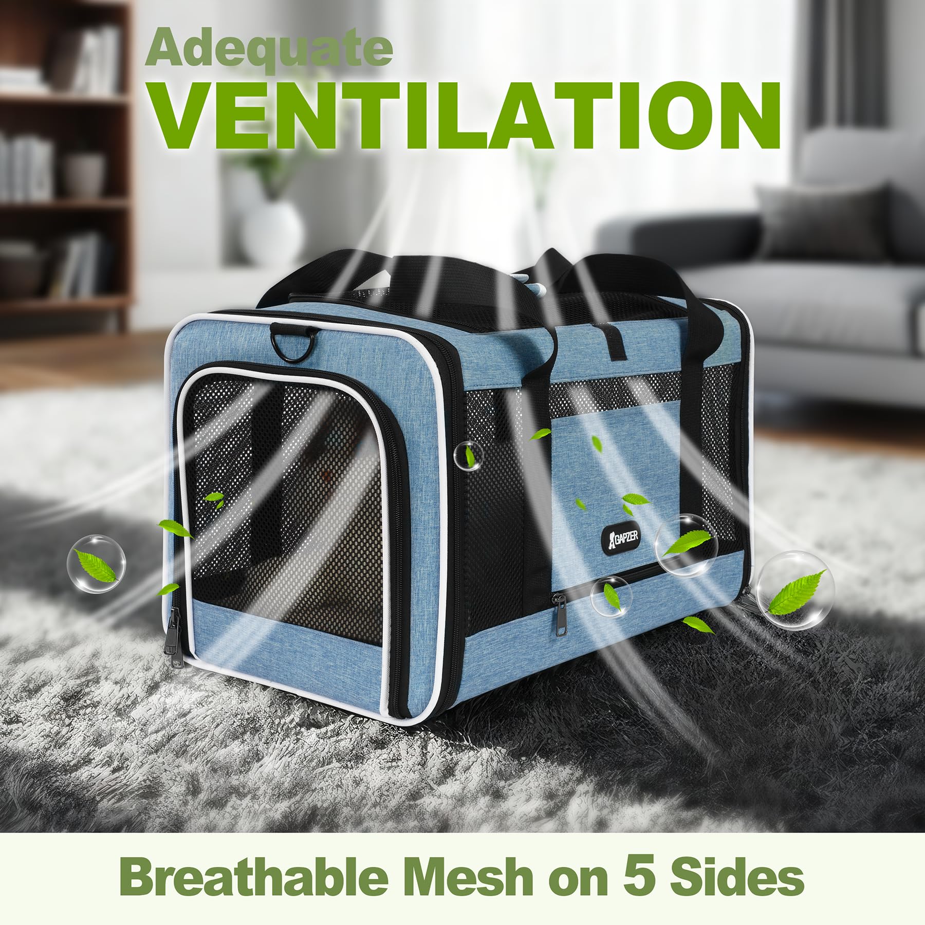 GAPZER ventilación 360 grados flujo de aire constante durante el viaje