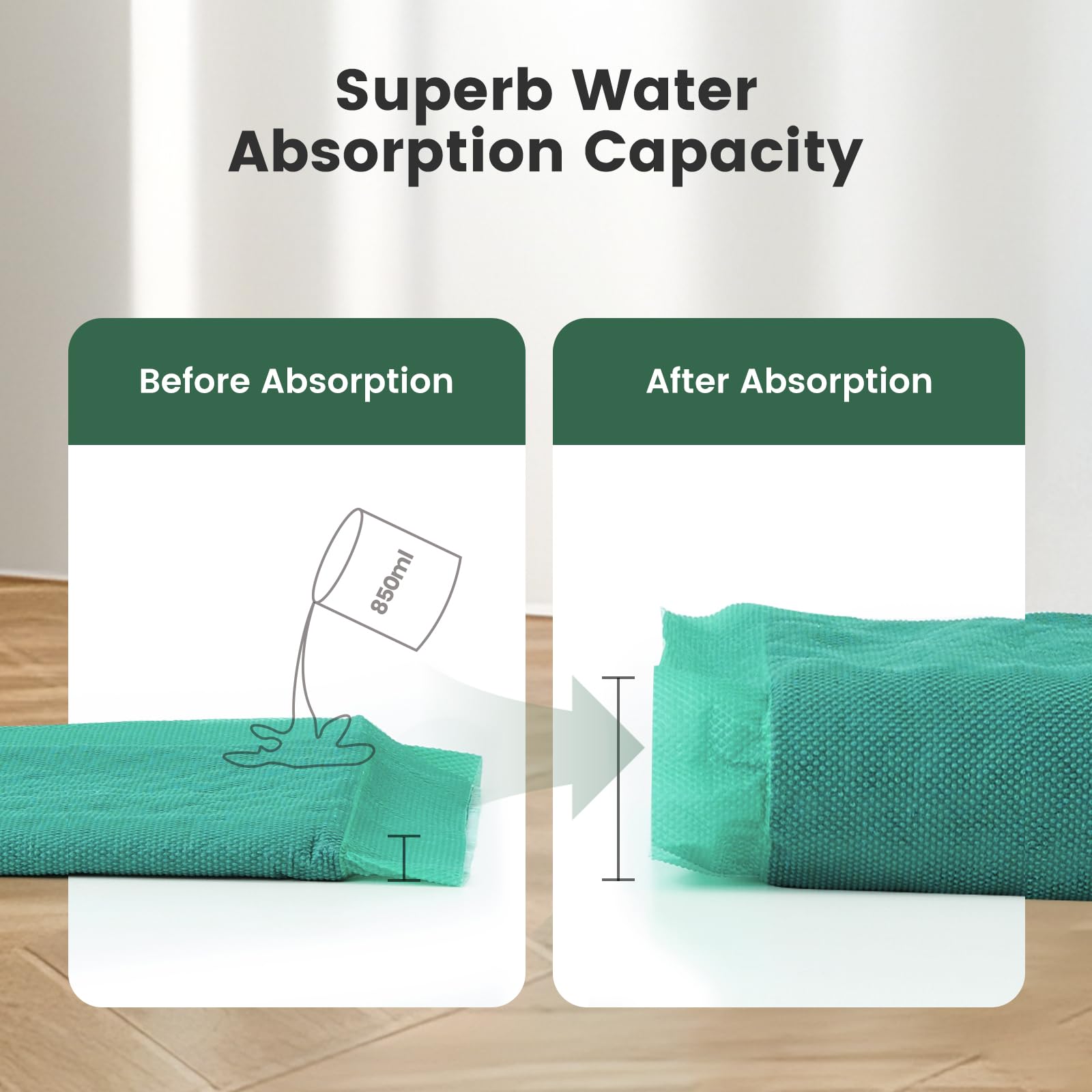 Gardner Pet almohadilla de 6 capas absorbe líquidos rápidamente para mayor durabilidad.