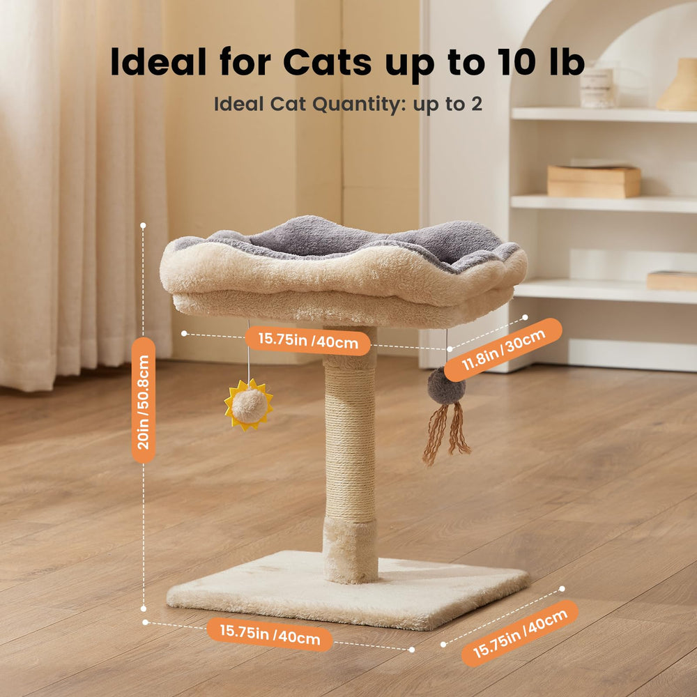 Gardner Pet arbol gato 20 pulgadas diseño compacto para apartamentos pequeños.