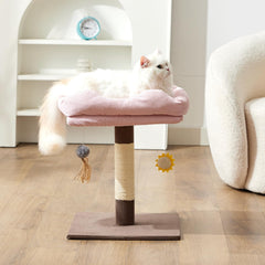 Gardner Pet arbol gato 20 pulgadas, pana marrón, ideal para estancias pequeñas.