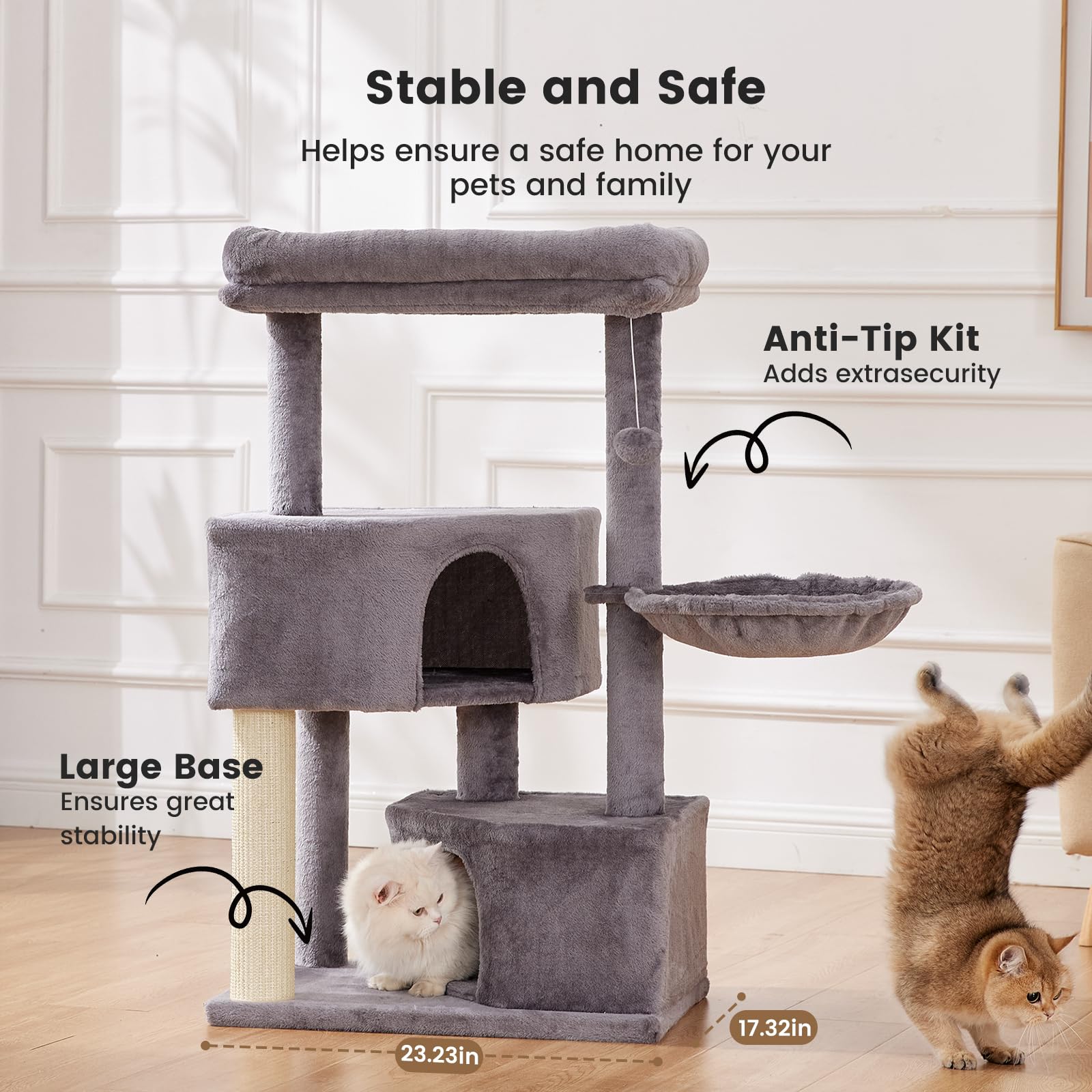 Gardner Pet arbol-gato-condos-dormir-observar zonas elevadas para vigilar desde arriba.