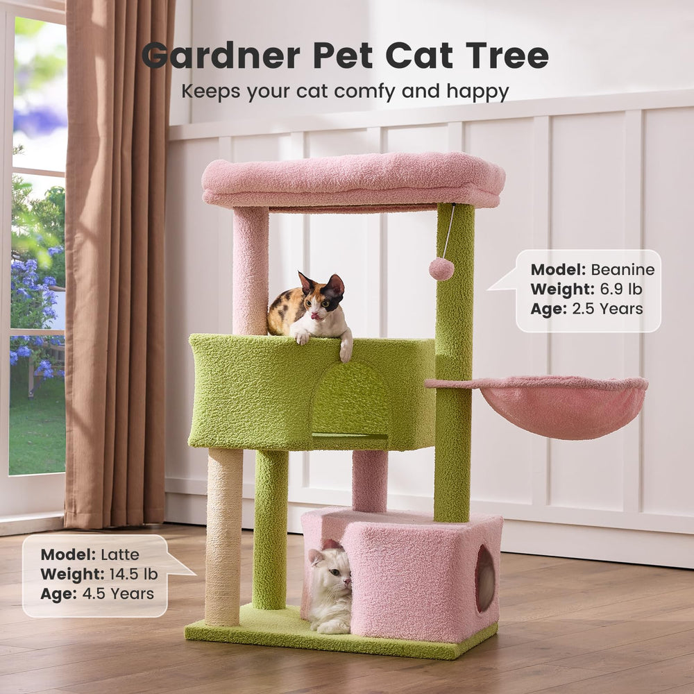 Gardner Pet arbol-gatos-41-pulgadas-hamaca-suave, refugio cómodo para descansar.